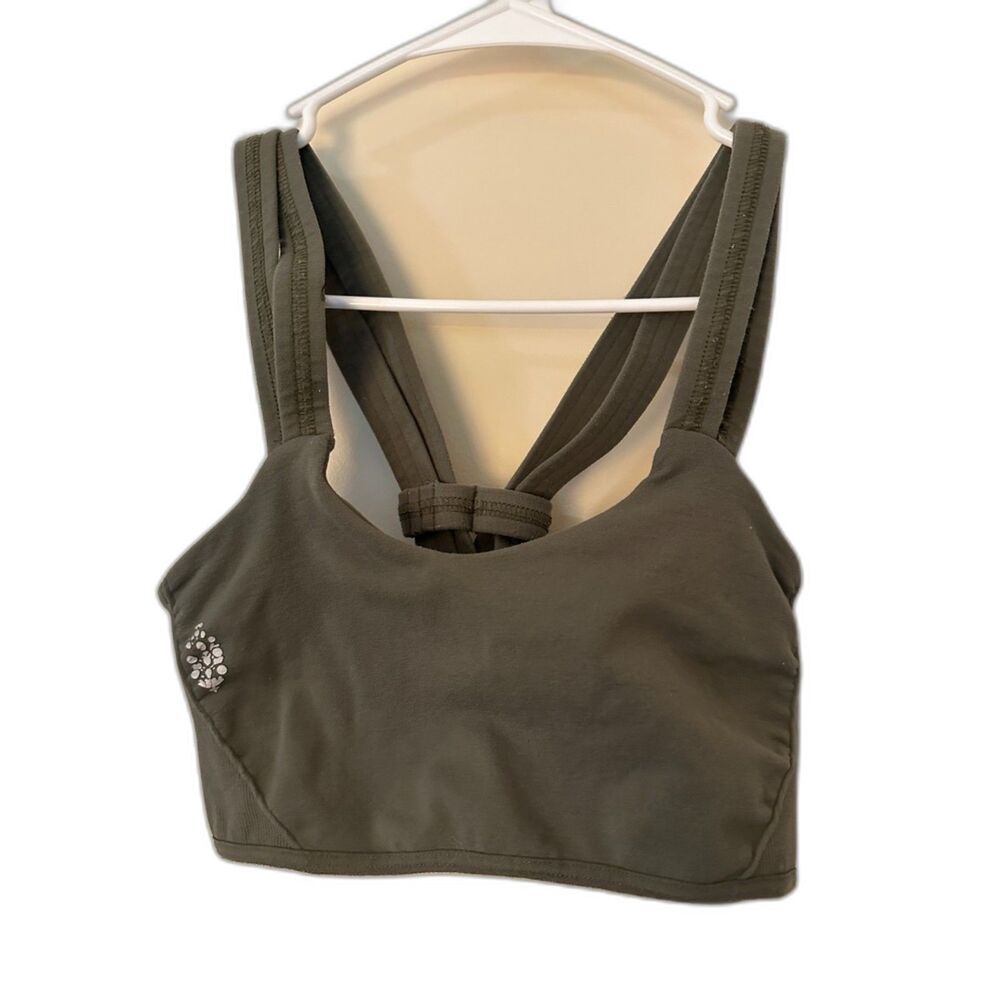 fp movement Free People Olive Racerback Sports Bra Women's Sz XS/S